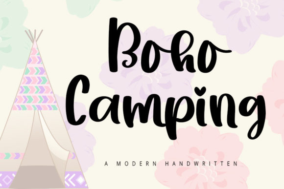 Boho Camping Font for Web Design