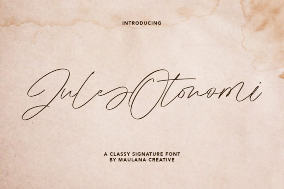 Jules Otonomi: A Refined Script Font