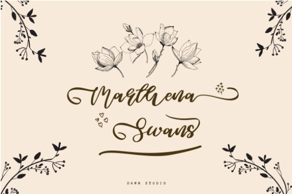 Marthena Swans: A Refined Script Font